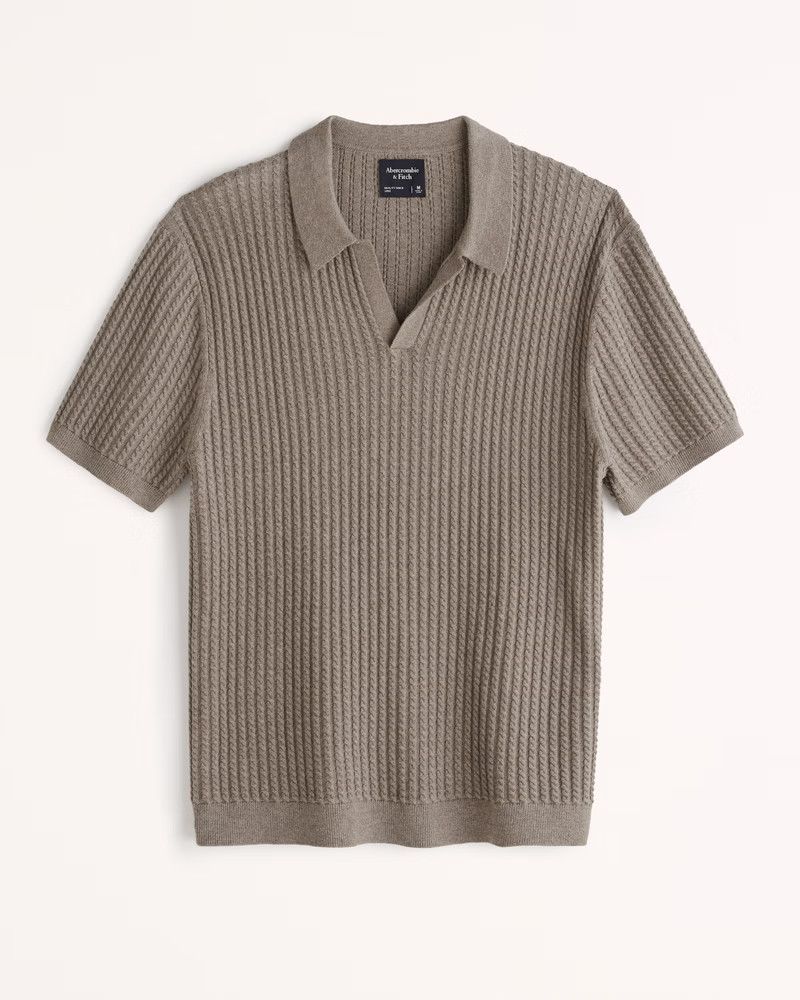 Textured Stitch Sweater Polo | Abercrombie & Fitch (US)