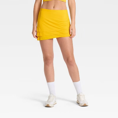 Women's Game Day Layered Skort - JoyLab™ Yellow XL | Target