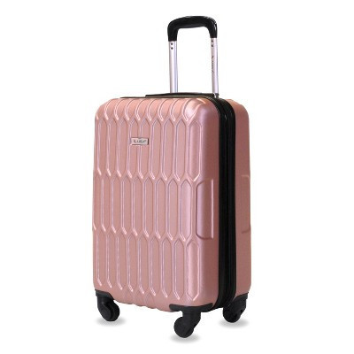 AMKA Honeycomb 22 in. Carry-On Spinner Suitcases Rose Gold | Target