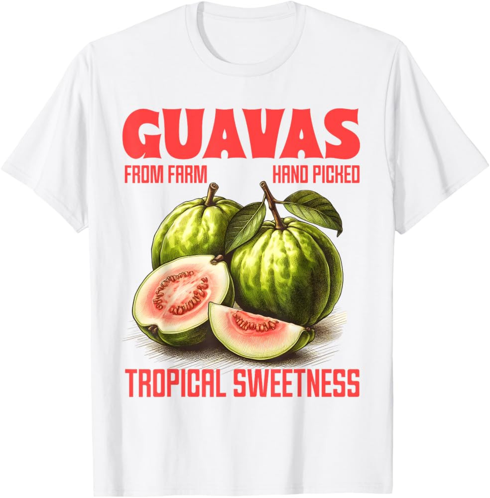 Guavas Tropical Sweetness Farm A Fresh Farmer Markets T-Shirt | Amazon (US)