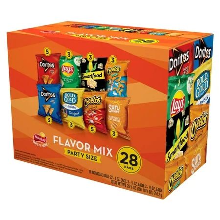 Frito-Lay Flavor Mix Snacks Variety Pack, Party Size, 28 Count | Walmart Online Grocery