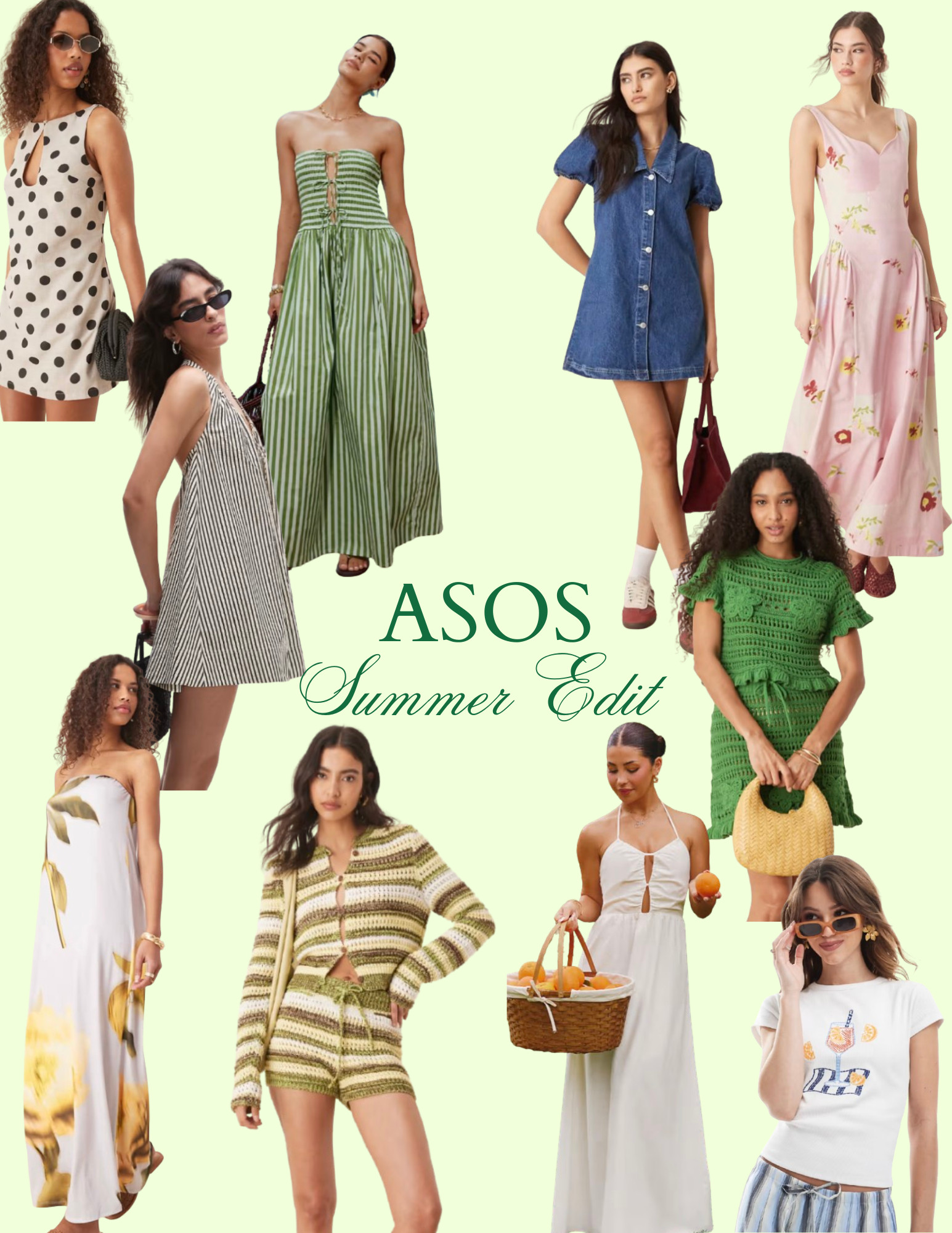 My favs from the ASOS Summer/Europe drop!🍸✈️ 

 #LTKSeasonal #LTKFindsUnder100 #LTKTravel