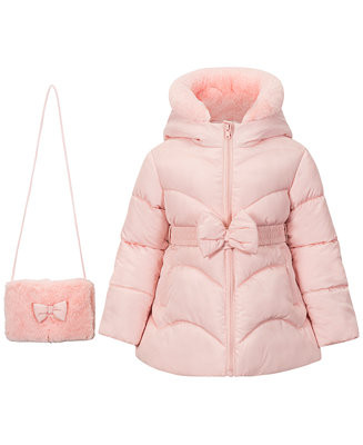 S Rothschild & CO Toddler and Little Girls 2-Piece Belted Coat and Purse Set - Macy's | Macy's