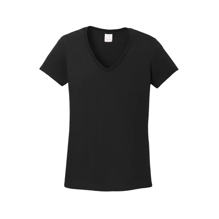 Gildan Women's Short Sleeve V Neck T-Shirt for Crafting - Black, Size XL, Soft Cotton, Classic Fi... | Walmart (US)