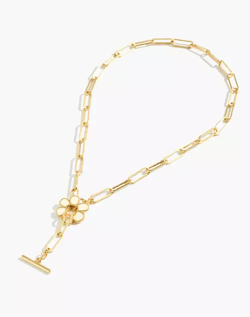 Retro Daisy Enamel Toggle Chain Necklace | Madewell