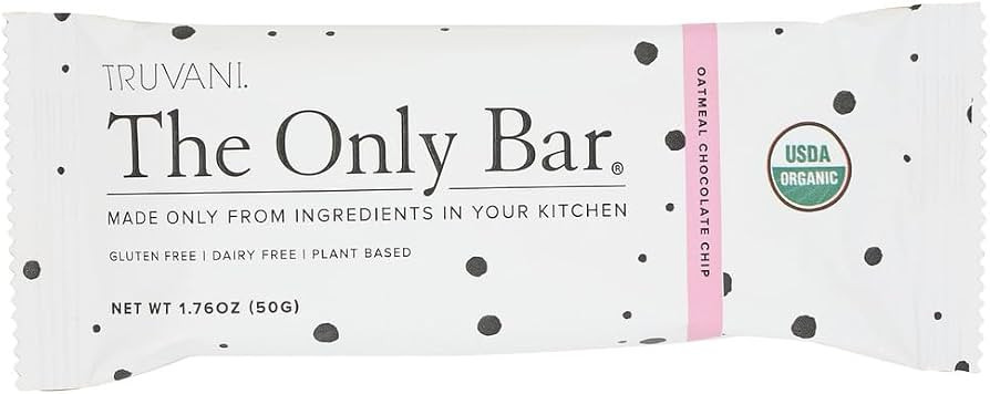 Truvani Plant Based Snack Bars | Oatmeal Chocolate Chip 1 Pack | 6g Protein | USDA Organic and Ve... | Amazon (US)