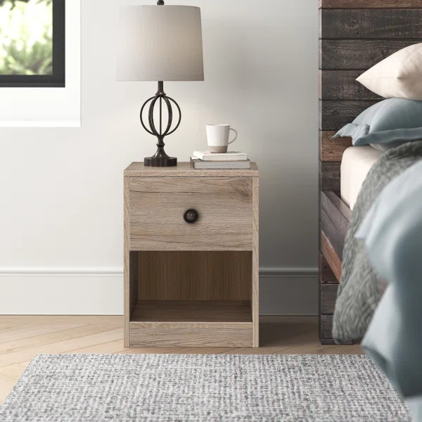 Hoch Solid + Manufactured Wood Nightstand | Wayfair North America