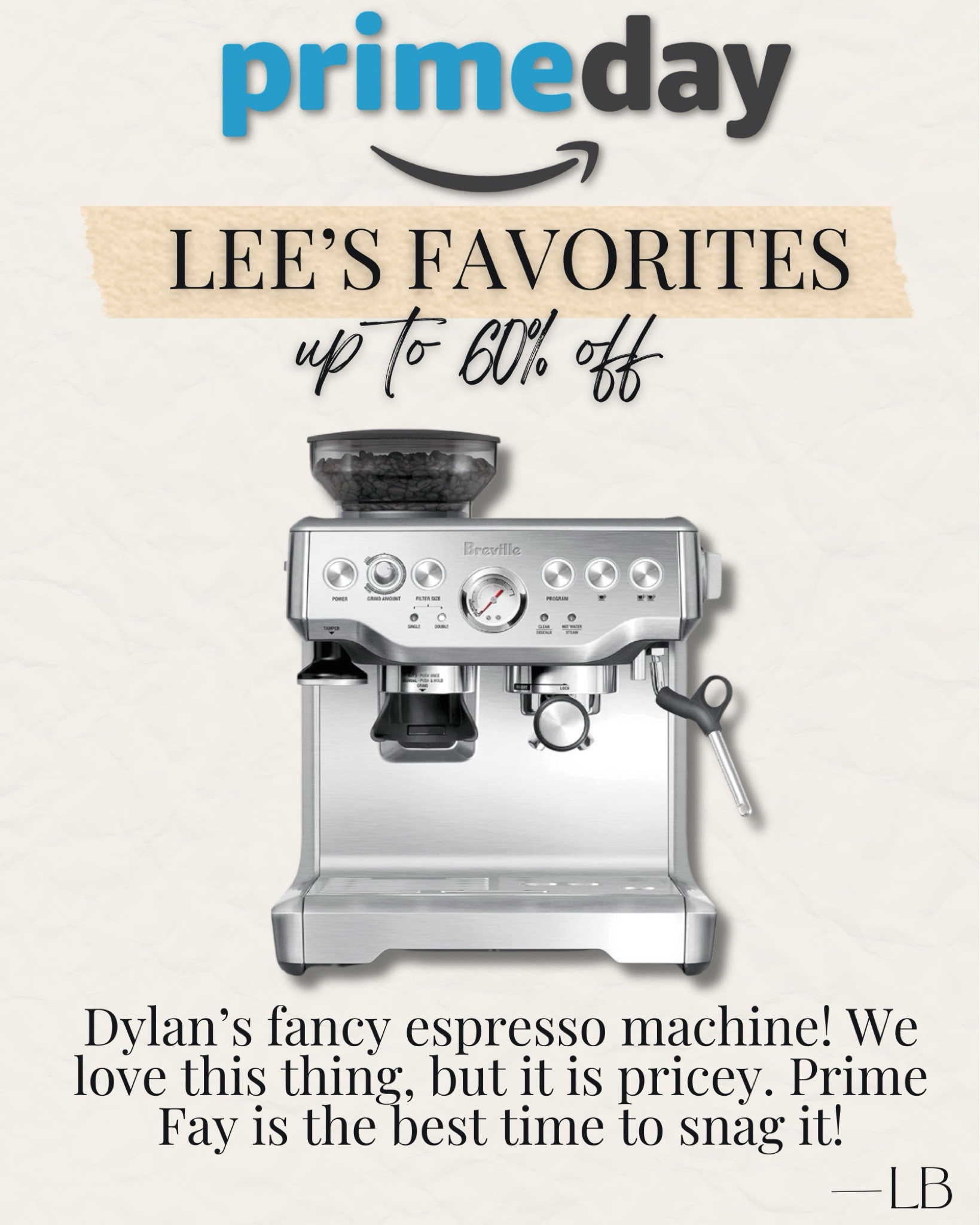 Our espresso machine up to 60% off! 
#founditonamazon 

#LTKSaleAlert #LTKHome