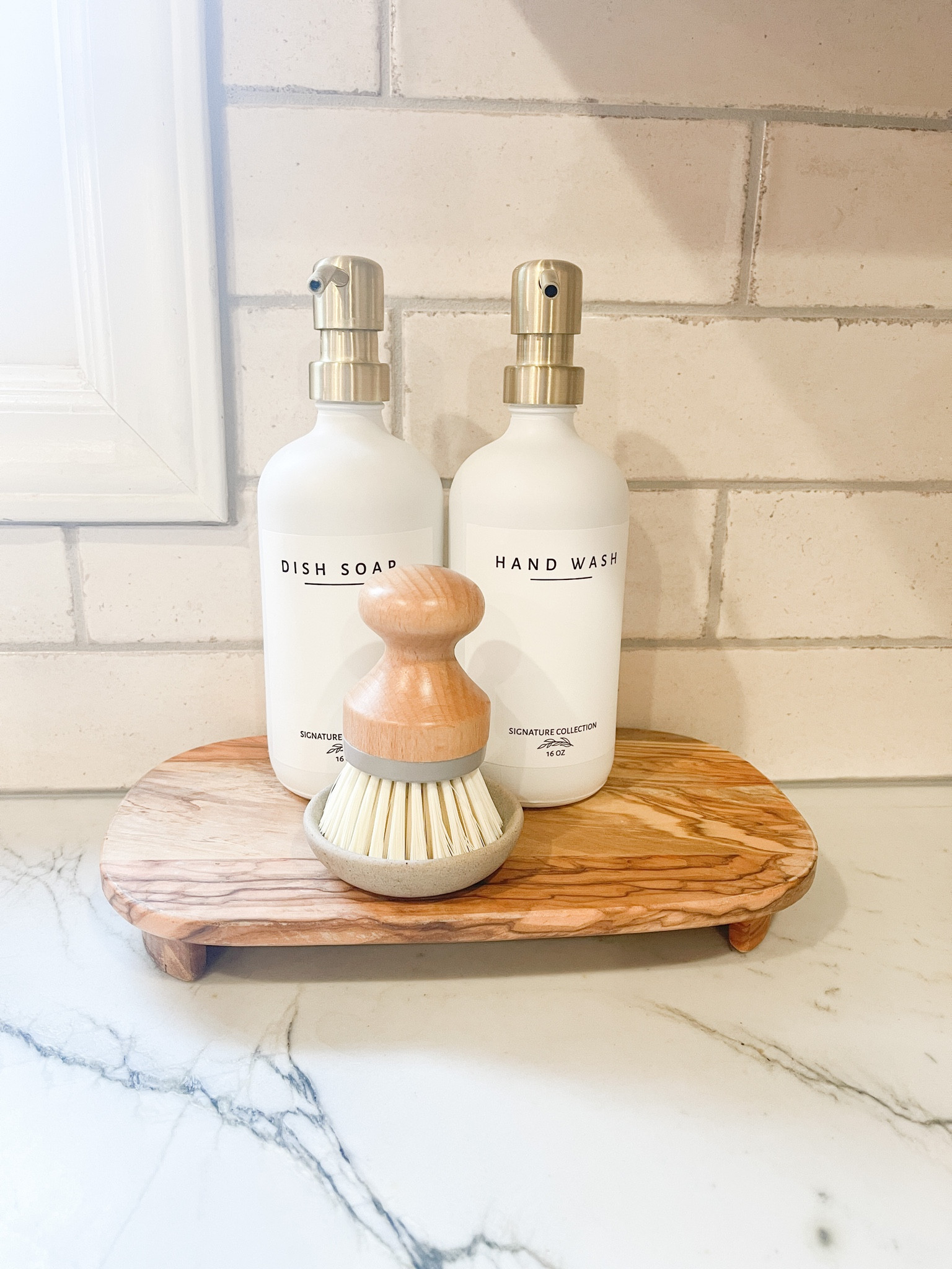 Loving my new soap dispensers. 

Also this scrub brush is the best!! The food doesn’t get stuck in it like brushes I’ve used in the past 🙌🏻🙌🏻 

Follow @sarahrachelfinke on Instagram

#targetfashion #targethome #studiomcgee #entry #mcgeeandco #targetfinds #classic ⁣#classicmodern #modern
#interior #decor #kitchenideas #kitchen #homeinspo #home #consoletable #decoration #design #interiors #interiordecorating #kitchendecor #interiorstyling #modernfurniture #entryway #kitchendesign #mirror #kitcheninspi  #basket #decorativebasket  #homesweethome #interiordecor #kitchengoals #interiordesigner #homedesign #homedecor #farmhouse
#lightandairy #neutraldesignstyle #neutraldesignstyles #potterybarn #amazon #amazonfinds 
#Storage #Organization #Shelf #bookshelf #thehomeedit #sale #salealert #targetstyle #targettherapy #interiordesign #neutraldecor #homedecor #neutraldesign #bookcase #bookcases #neutraldecor #modernfarmhouse #modernneutral #farmhousekitchen #lantern #pendantlight #chandelier 
new arrivals, coming soon, new collection, fall collection, spring decor, console table, bedroom furniture, dining chair, end table, side table, nightstands, framed art, art, wall decor, rugs, area rugs, target deal days, outdoor decor, patio, porch decor, sale alert, tj maxx, loloi, cane furniture, cane chair, pillows, throw pillow, arch mirror, gold mirror, brass mirror, vanity, lamps, world market, weekend sales, opalhouse, jungalow, boho, wayfair finds, sofa, couch, dining room, high end look for less, kirkland’s, wicker, rattan, coastal, lamp, world market, sofas, couch, living room, bedroom, bedroom styling, loveseat, bench, joanna gaines, pillows, pb, pottery barn, nightstand, cane furniture, throw blanket, console table, hearth & hand, arch, cabinet, lamp, cane cabinet, amazon home, world market, arch cabinet, black cabinet, crate & barrel

#LTKunder50 #LTKhome