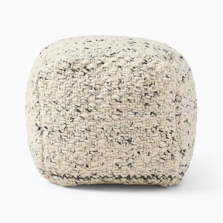 Marled Texture Chunky Pouf | West Elm (US)