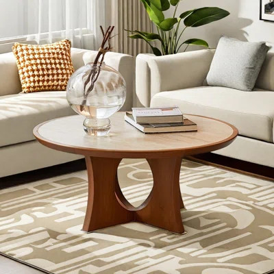 Solid Wood Slab Round Coffee Table | Wayfair North America
