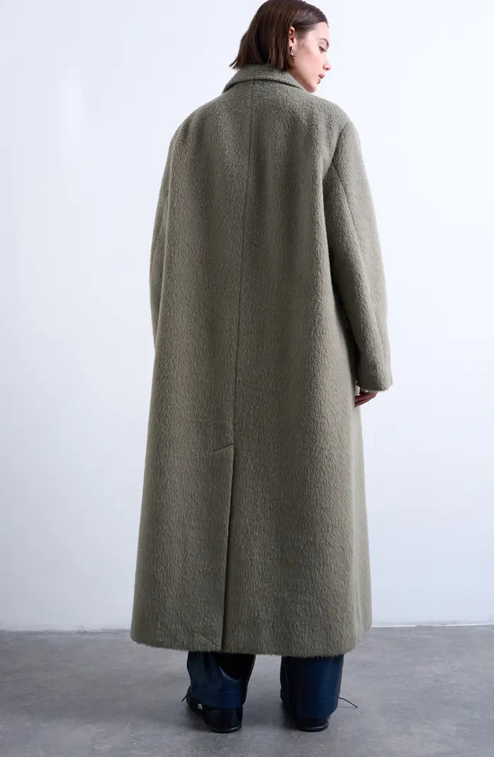 Longline Brushed Coat | Nordstrom
