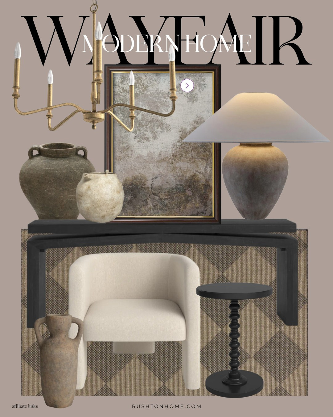 I've been loving these @wayfair home finds! This inspiration pulls together a vibe that feels antique, european, earthy and yet still modern.

Home decor, home design, interior design, furniture, console table, accent chairs, vases, candlesticks, bench, cabinet, sideboard, dining table, earhy lamp, european painting, art print, chandelier, pendant light, accent table, small round side table, best selling accent table
 

 

#LTKWatchNow #LTKHome #LTKSaleAlert