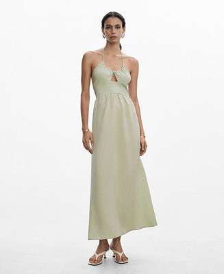 Women's Halter Neck Long Dress | Macy's