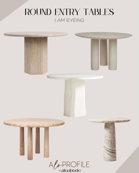 Round Entry Table // statement table, foyer decor, entryway decor, foyer furniture, entry furniture, marble table, travertine table, wood table, round dining table, round accent table, stone table, modern table, lulu and georgia furniture, ALOPROFILE15, home furniture, modern round table

#LTKhome