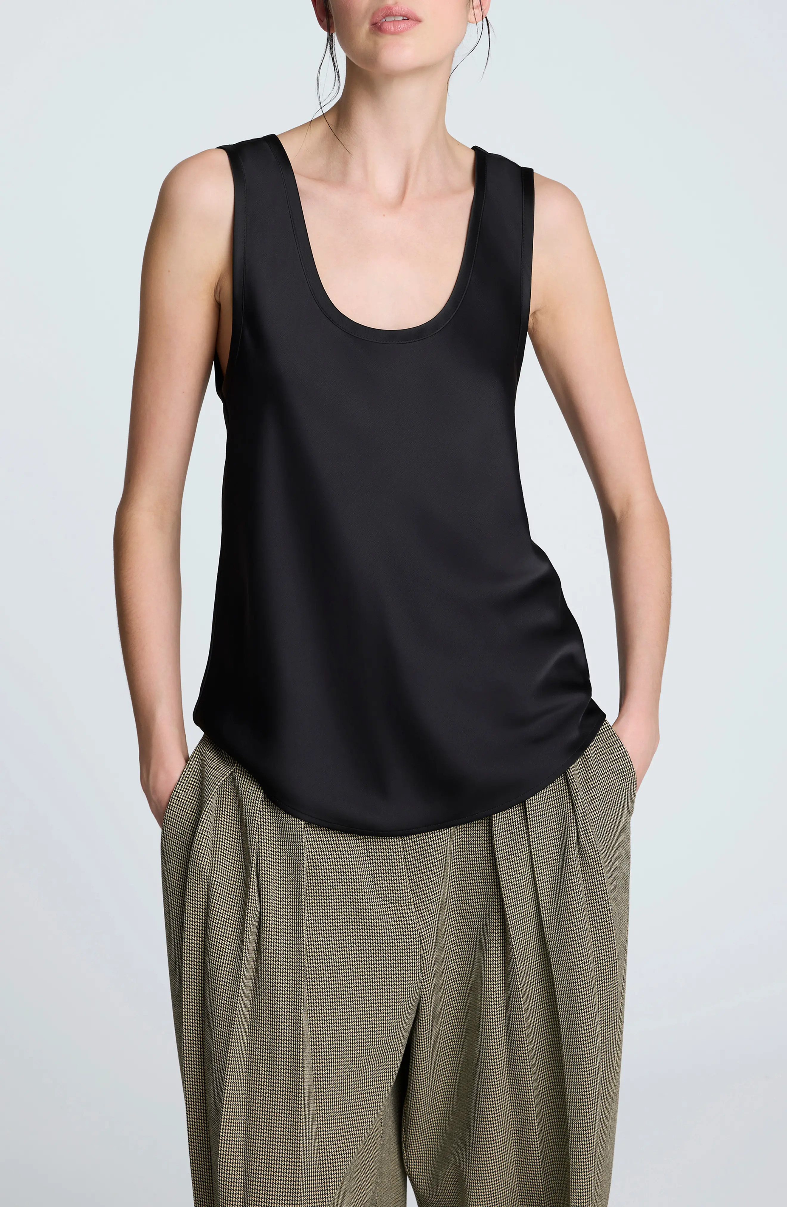 Kenneth Cole Satin Scoop Neck Tank (Women) | Nordstrom | Nordstrom