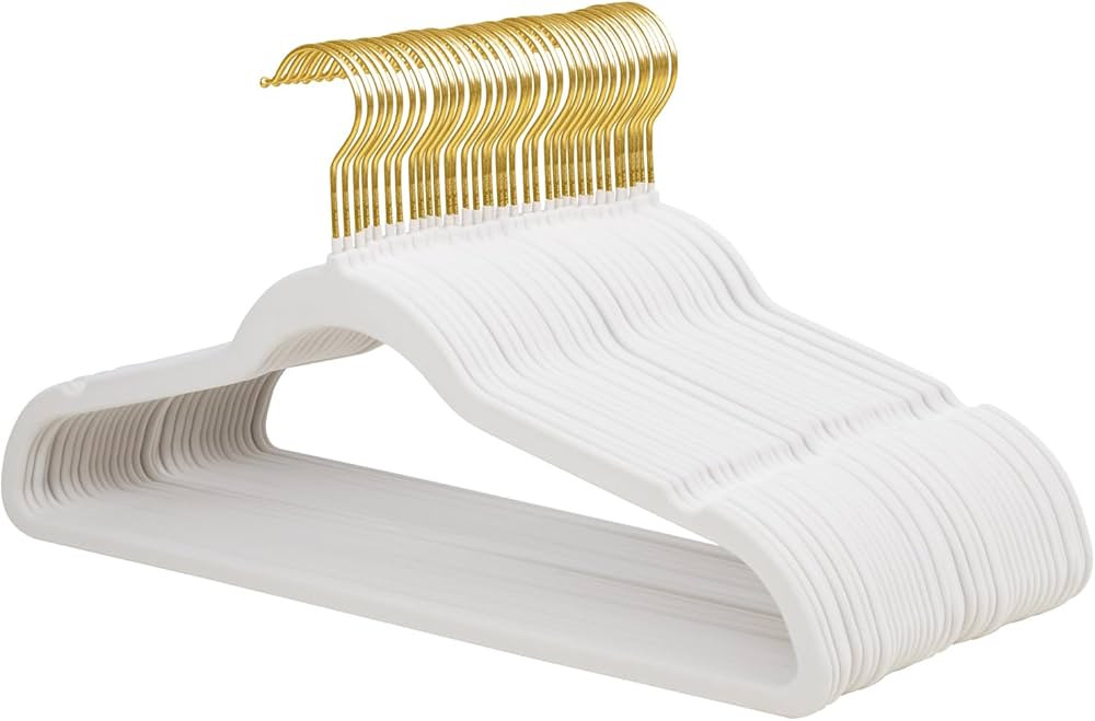 ManGotree Velvet Hangers, Coat & Suite Hangers, No-Slip Felt Hangers, Ultra-Slim Space Saving Han... | Amazon (US)