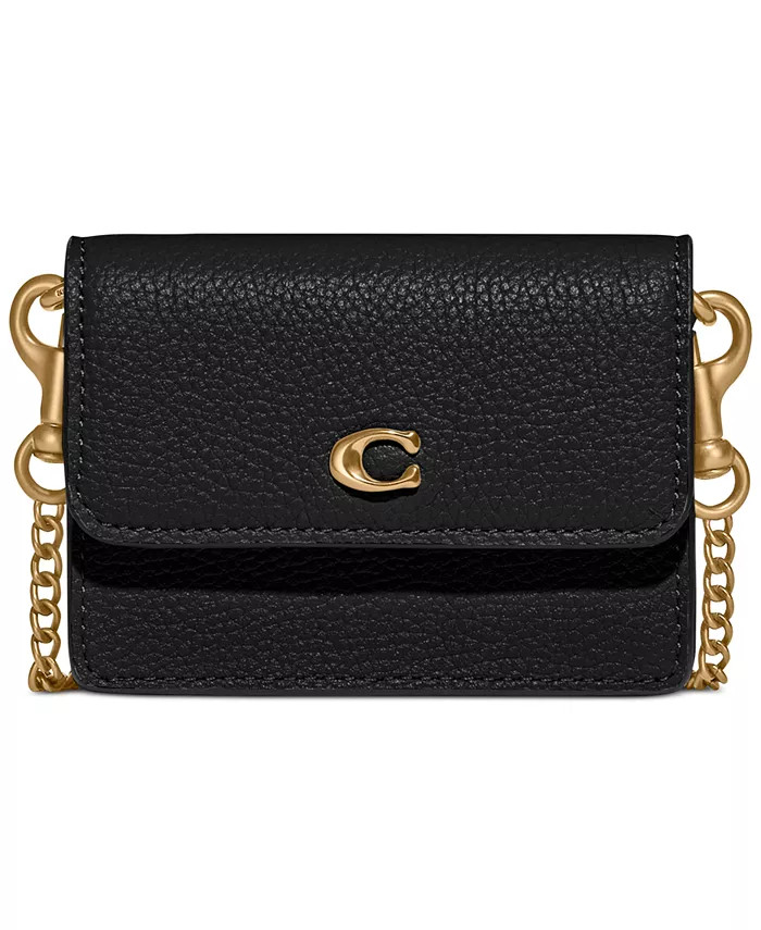 Half Flap Leather Card Case | Macy's