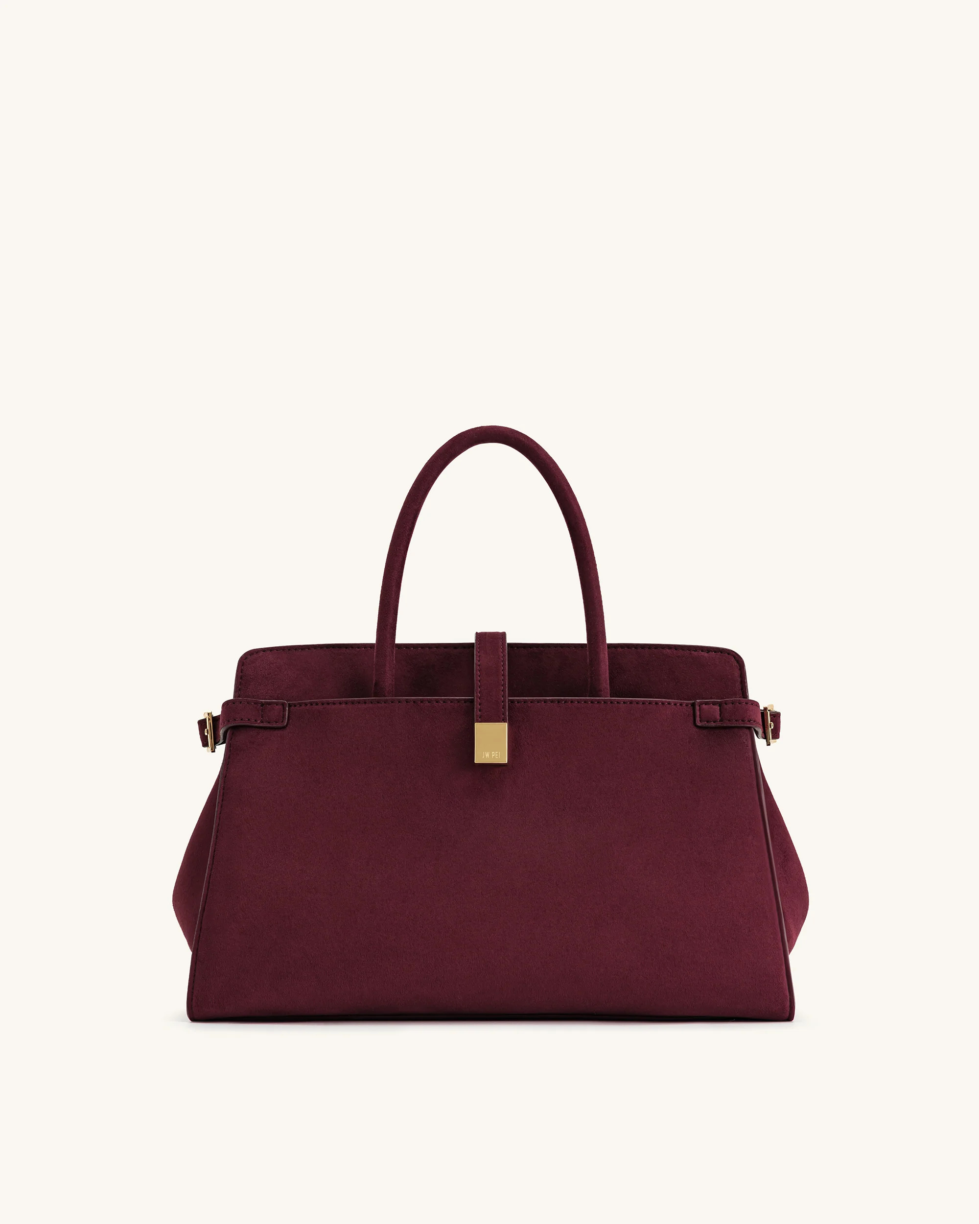 Saige Faux Suede Tote Bag - Burgundy | JW PEI US
