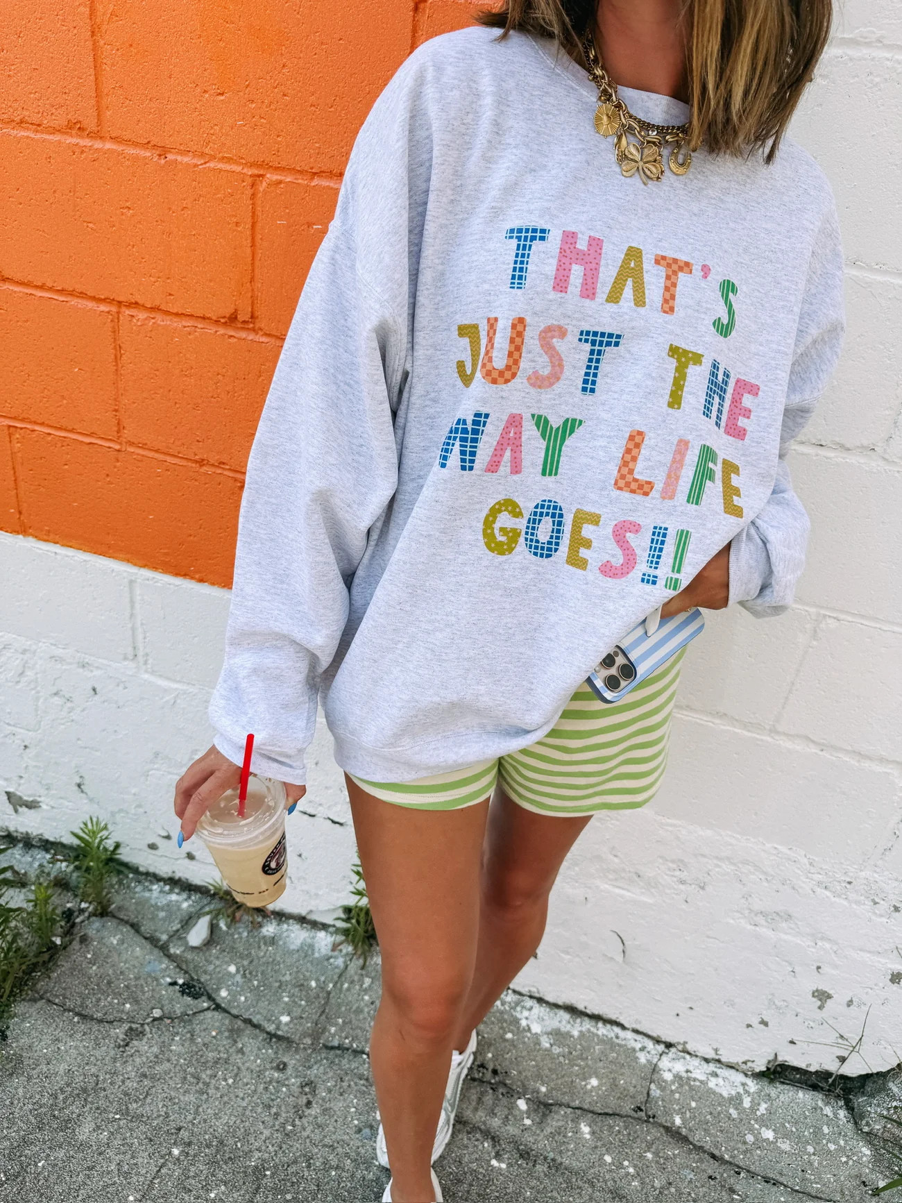ETTA OG | just the way life goes sweatshirt - ash | Etta+East