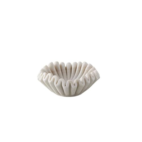 PUSHPA EXPORTS Marble Bowl Fruit Bowl, Stone Bowl Decorative Bowl Decorative Trays Marble Fruit Bowl Marble Ruffle Bowl Marble Floral Bowl Home Decor Gifts (6 inch) (Single Piece) | Amazon (US)