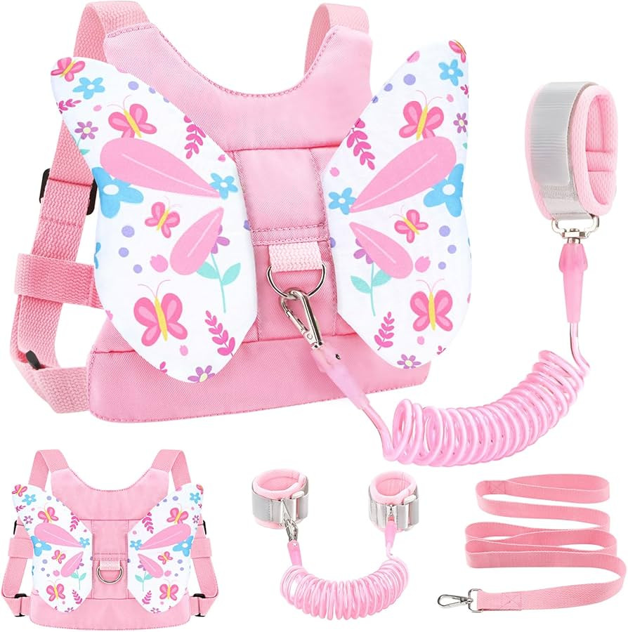 Accmor Toddler Harness Leash, 3 in 1 Cute Butterfly Kids Leash + Anti Lost Wrist Link for Outdoor... | Amazon (US)