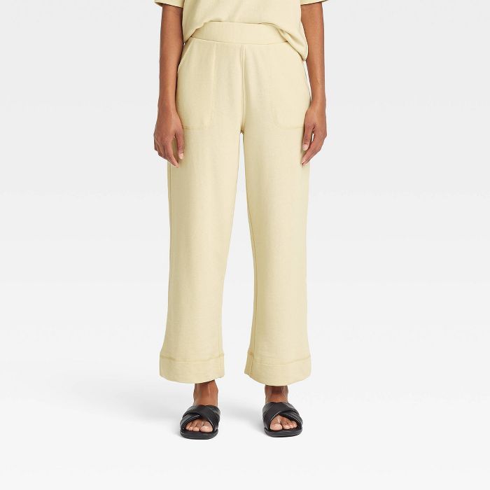 Women's Mid-Rise Wide Leg Terry Lounge Pants - Who What Wear™ | Target