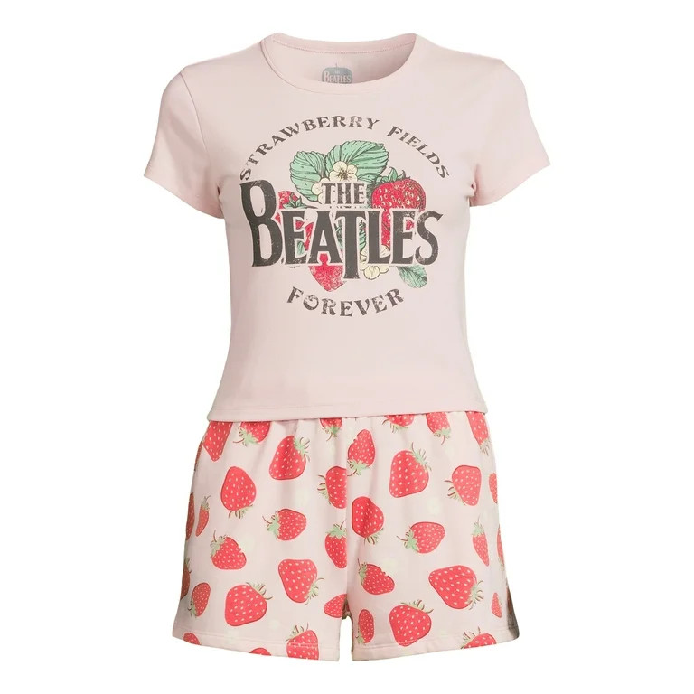 Beatles Juniors Graphic T-Shirt and Shorts Set, 2-Piece, Sizes XS-3X | Walmart (US)