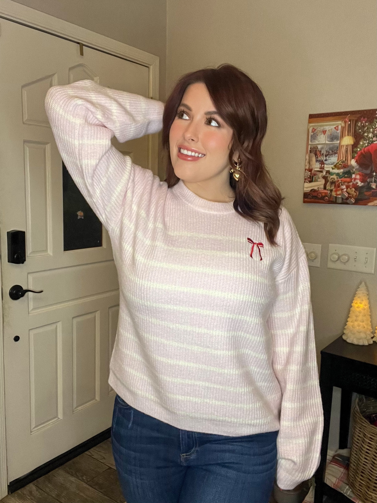 This Adorable Target Sweater. 🤗 I am in a medium. 