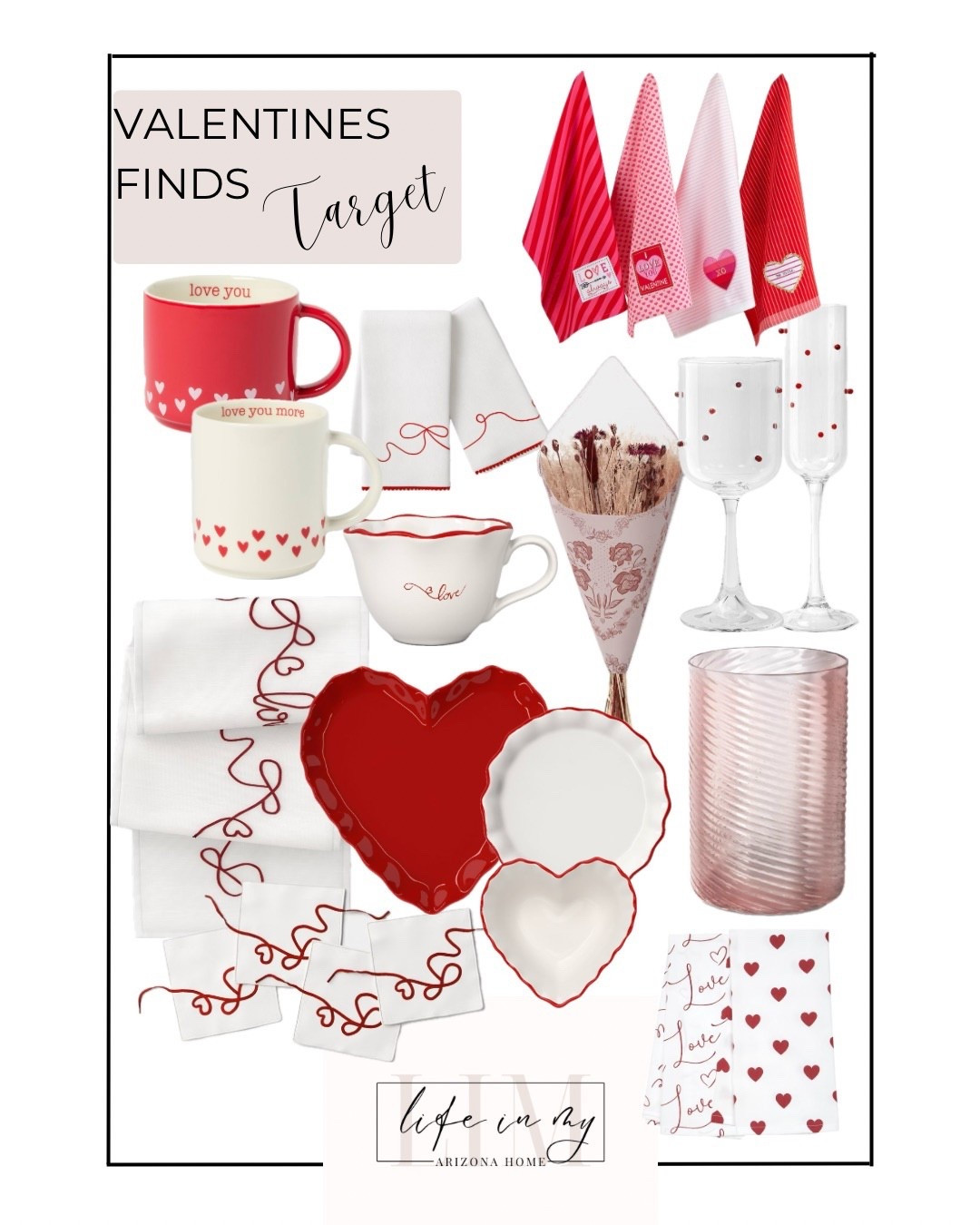Target Valentine’s finds! 

Follow @lifeinmyarizonahome on Instagram for more home ideas and inspiration. 

Adorable Valentine decor for your table and kitchen.  Heart dishes and towels, mugs, and table linens, so much fun to bring in all the charm and whimsy and make the day extra special  

#LTKFindsUnder50 #LTKHome #LTKSeasonal