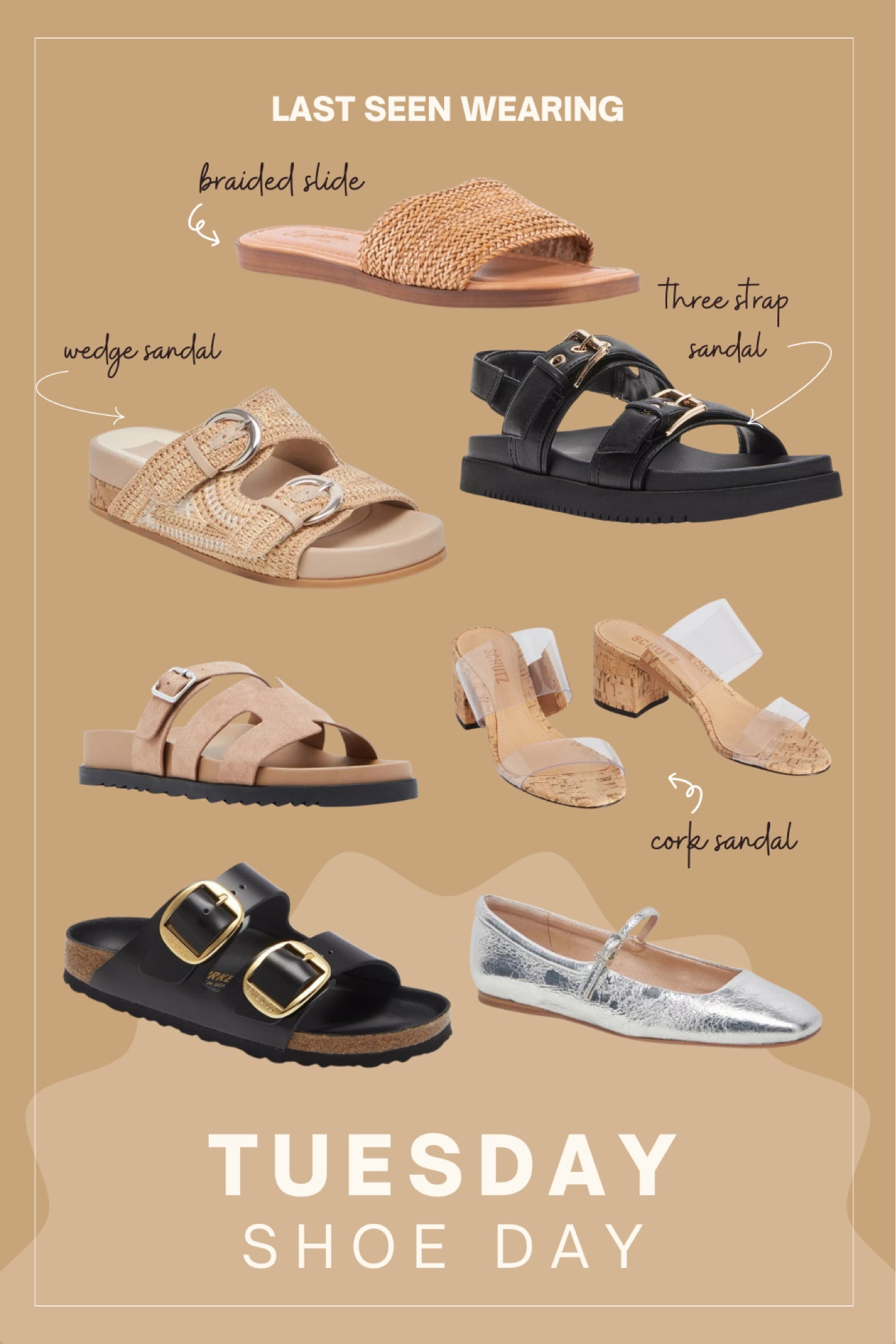 Tuesday Shoe Day
#corksandal #threestrap

#LTKshoecrush #LTKstyletip