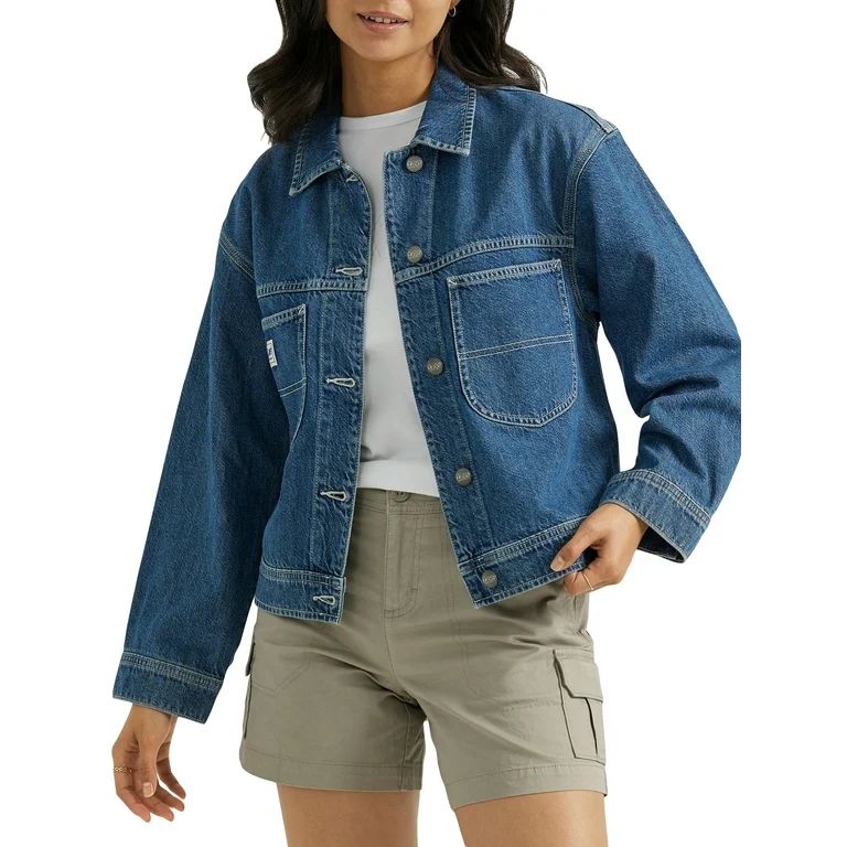 Lee Women's Heritage Cropped Chore Denim Jacket | Walmart (US)
