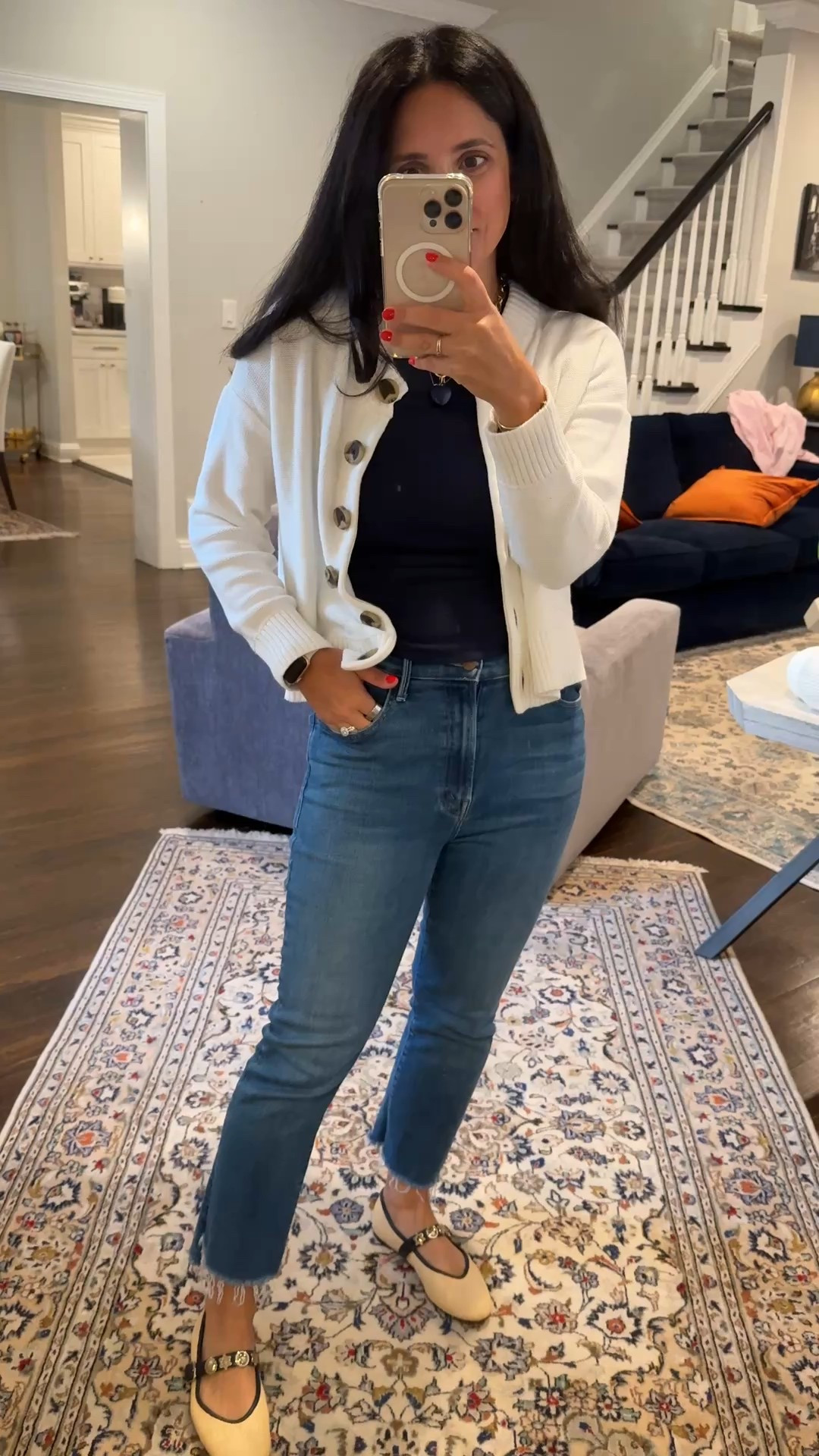 Subbed in my old classroom today and this is what I wore! Love love love this slinky tee.  I wear a M. it’s the softest ribbed fabric and works well as an elevated and/or casual piece. 

This cardigan was perfect for the chillier temps we had today. It’s boxy and runs large so size down one! I’m wearing an XS 

These mother jeans are my go to brand for denim and are so comfortable. They don’t get all stretched out and are super flattering! 

Flats were also comfortable enough to wear all day long and come in so many cute styles! 



#LTKxMadewell #LTKOver40 #LTKWorkwear