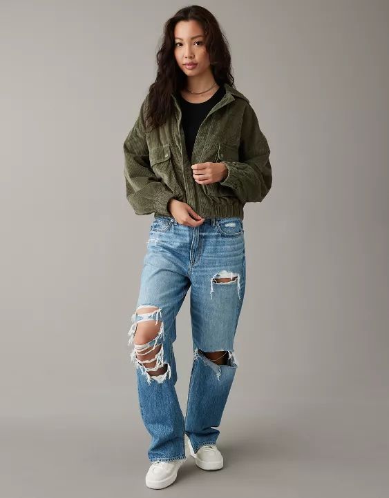 AE Corduroy Bomber Jacket | American Eagle Outfitters (US & CA)
