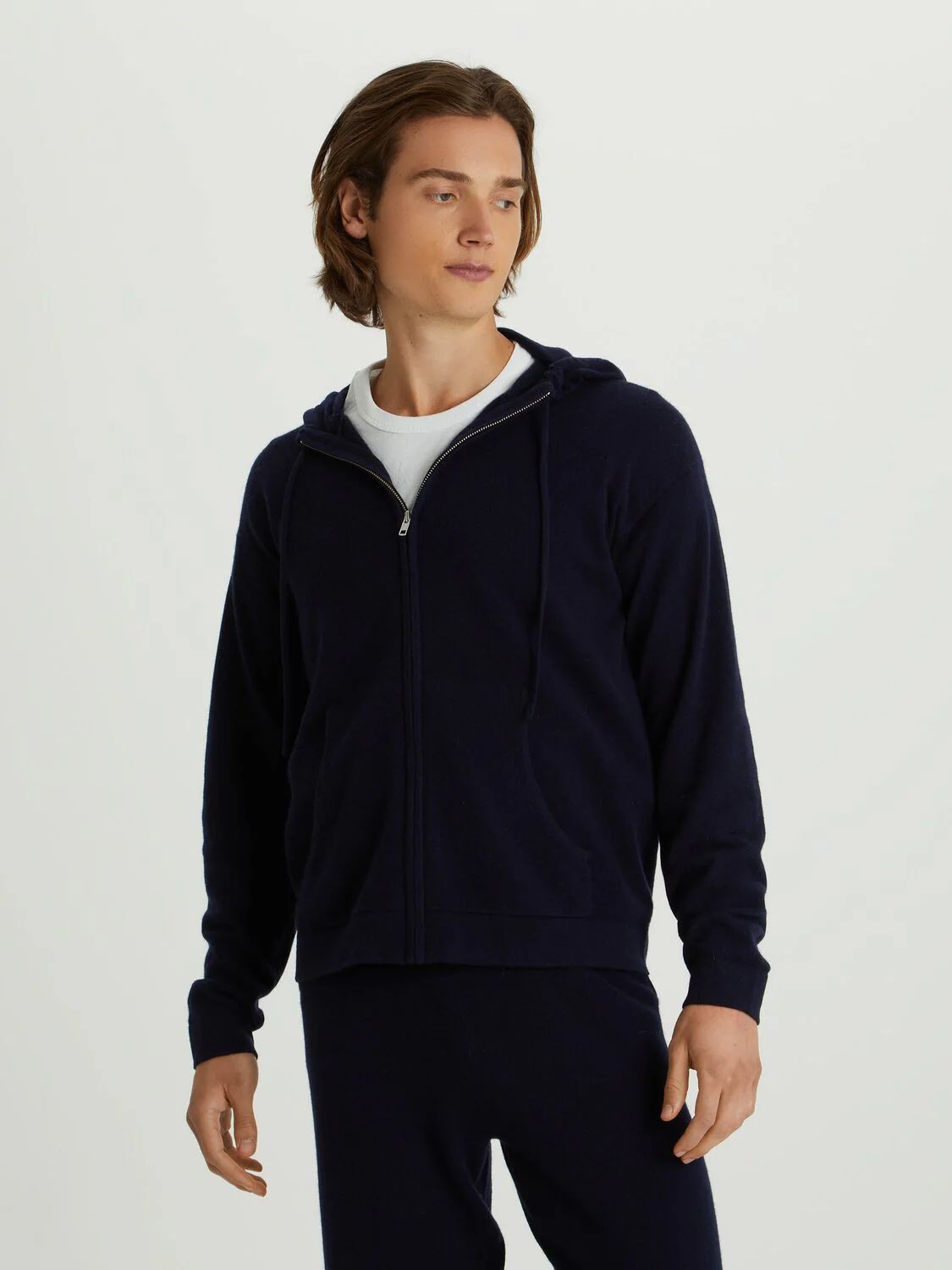 Recycled Cashmere Zip-Up Hoodie | Italic