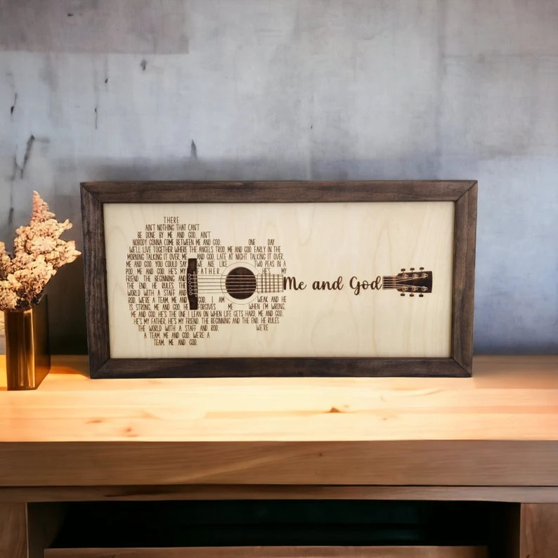 Engraved Guitar Song Lyrics, Rustic Custom Song Lyric Music Wall Decor, First Dance Wedding Anniv... | Etsy (US)