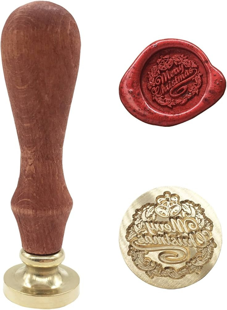 Merry Christmas Wax Seal Stamp Vintage Retro Arts Crafts Romantic Symbol Wax Seal Stamp Metal Sta... | Amazon (US)
