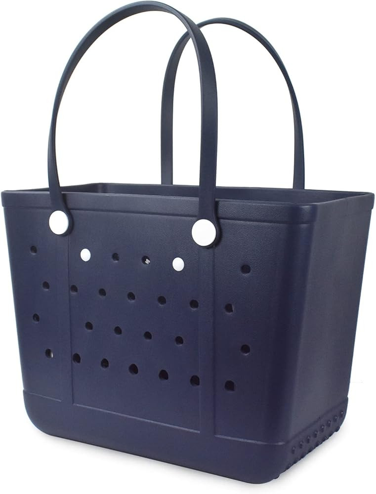 Beach Bag, Rubber X Large Tote Bag for Waterproof, Durable Open Handbag for Boat Pool Sports Gym | Amazon (US)