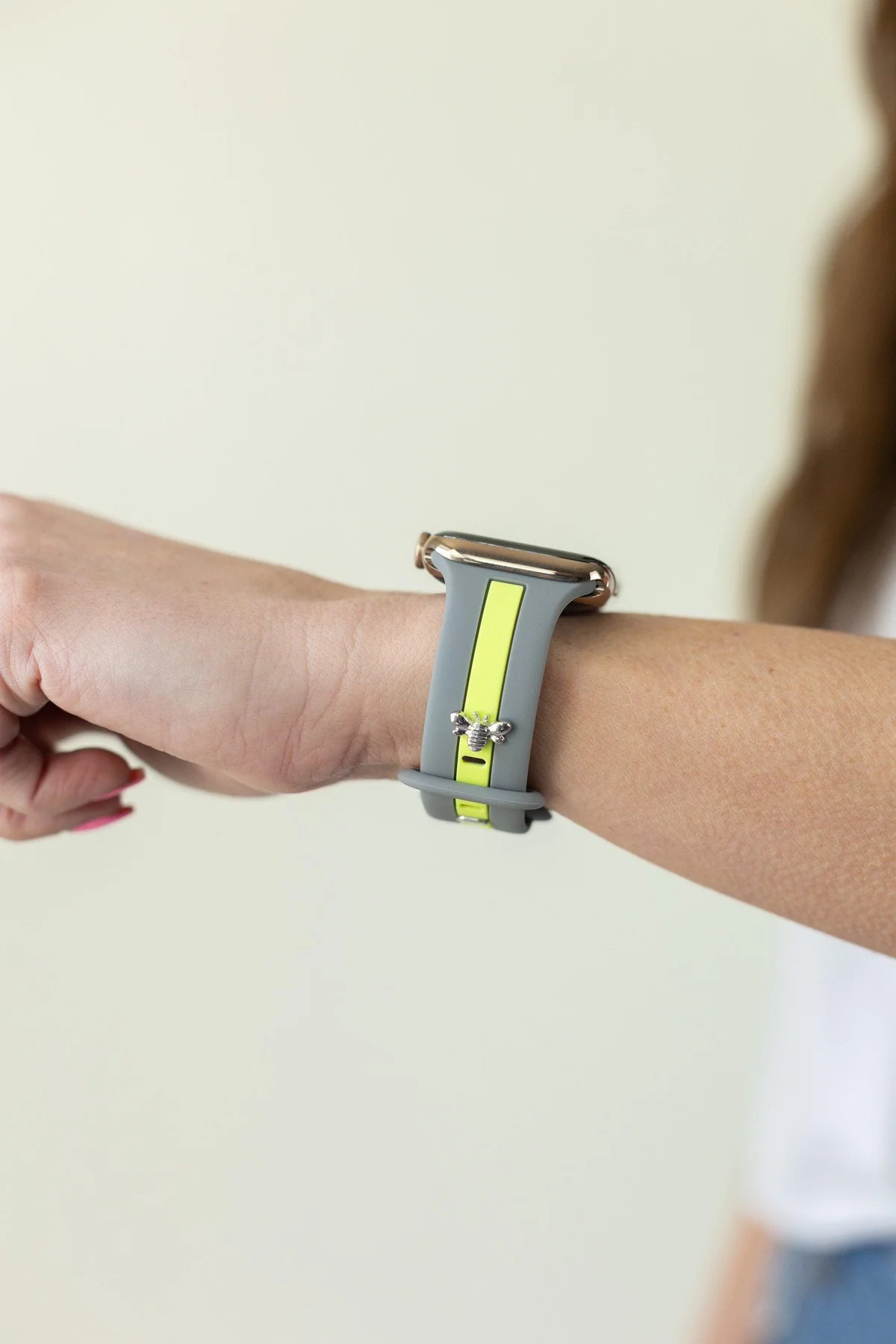 Honey Bee Me Gray and Lemon Crush Apple Band | StrawberryAvocados