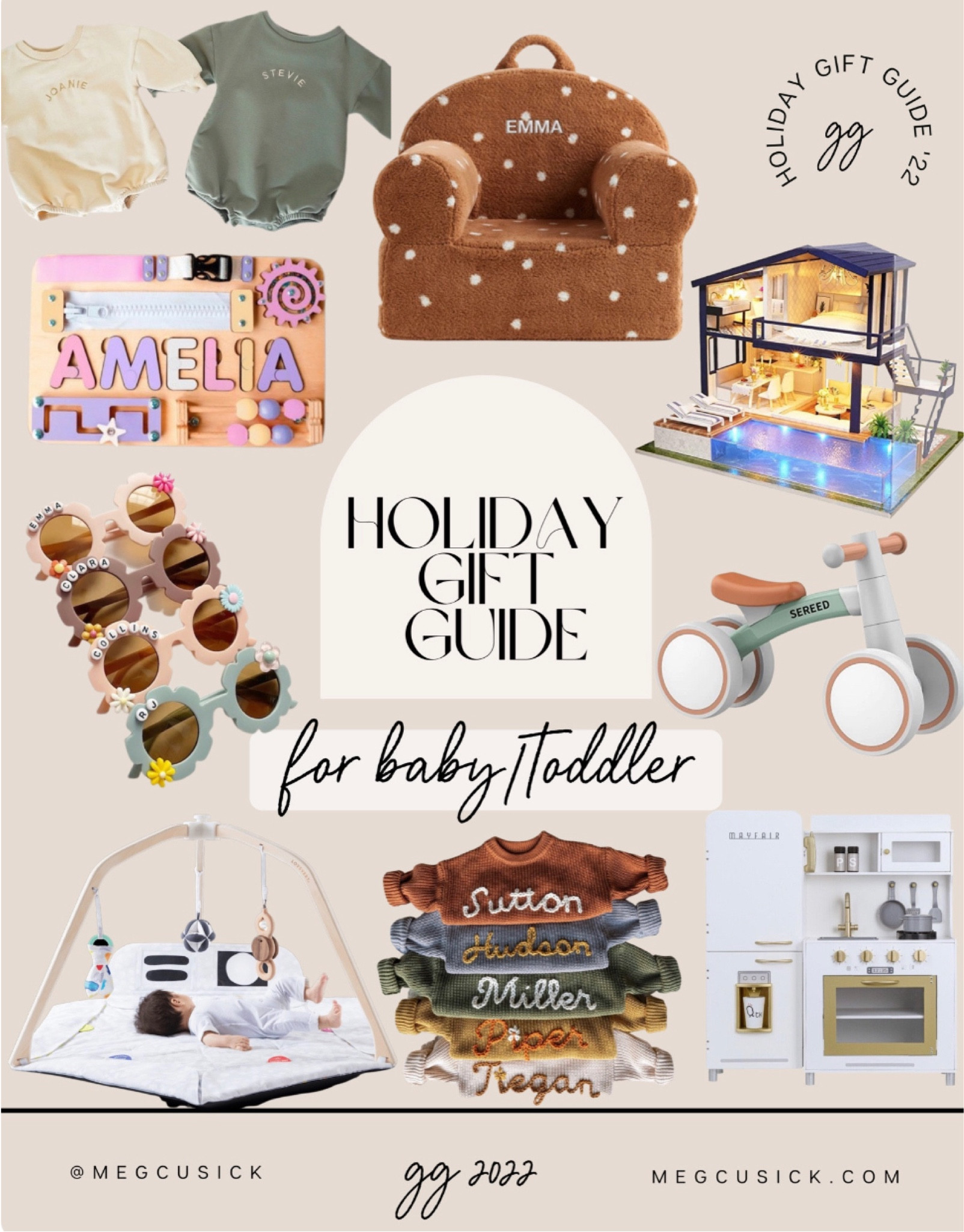 Holiday gift guide for baby/toddler!

Baby chair, baby toys, tricycle, baby clothes, monogrammed baby outfit, baby kitchen, play kitchen, play mat, puzzle 


#LTKbaby #LTKkids #LTKGiftGuide