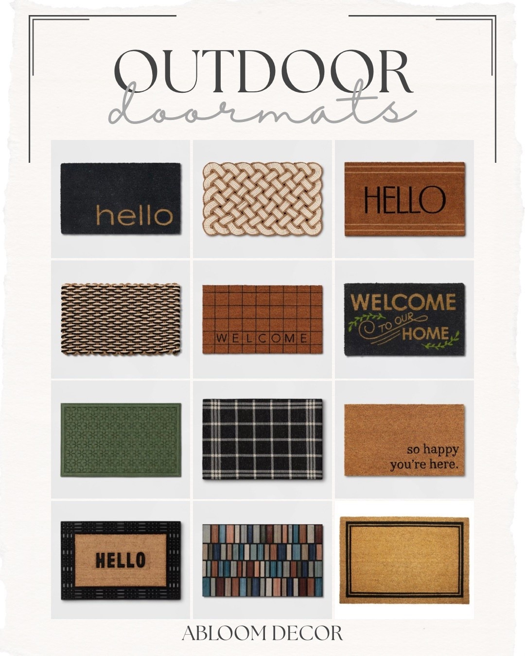 This fun mix of outdoor doormats makes a front porch feel welcoming right away!

#LTKHome