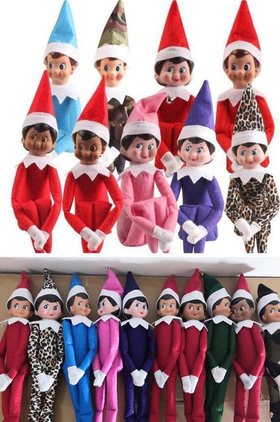 Christmas Elf Plush Doll Toy  Red Green Blue | Etsy | Etsy (US)
