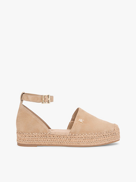 Suede Ankle Strap Platform Espadrilles | Tommy Hilfiger UK