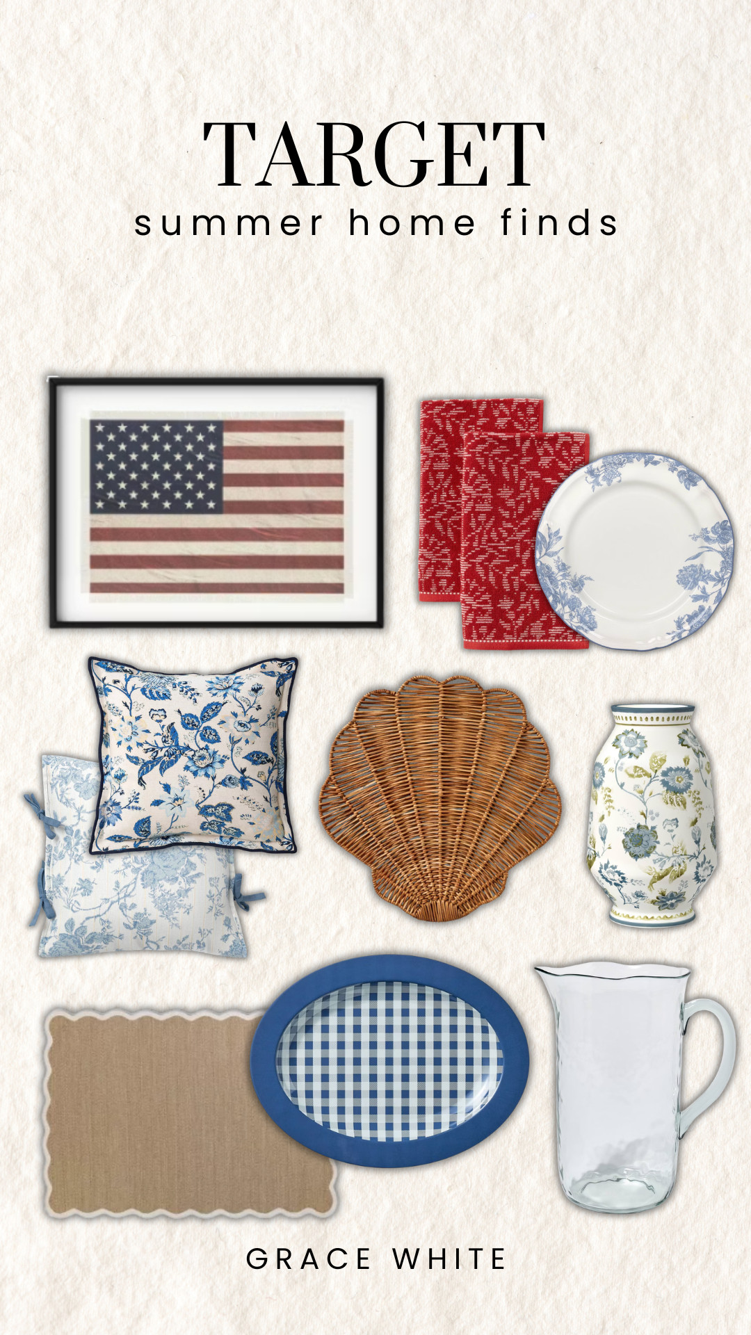 Neeed these in my home immediately!

summer home, summer home decor, summer finds, home decor, home finds, memorial day finds, memorial day home, patriotic home, grace white 

 #LTKmomlife #LTKSeasonal #LTKHome