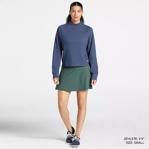 CALIA Women's Texture Long Sleeve Mock Neck Golf Pullover | Dick's Sporting Goods