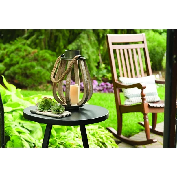 Better Homes & Gardens Large Wood Lantern | Walmart (US)
