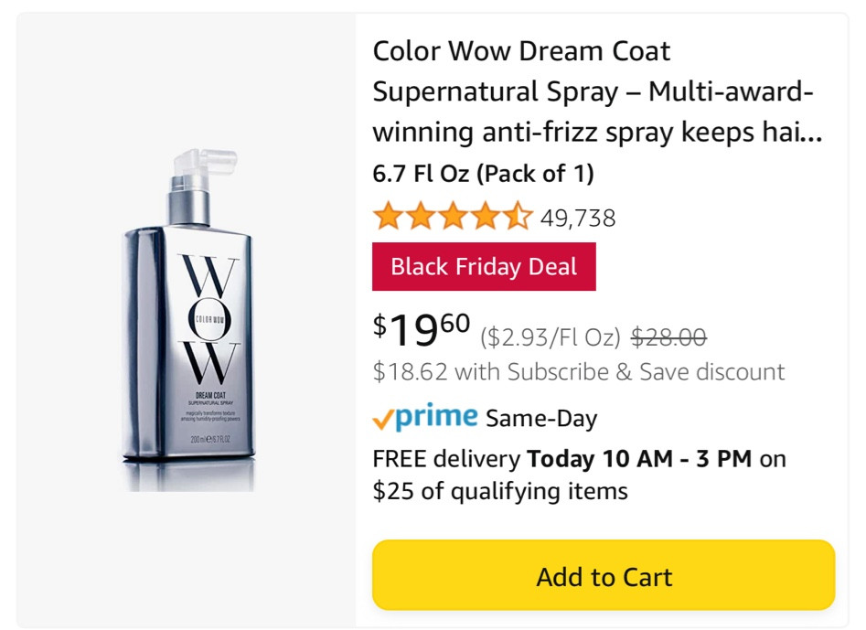 Hair Sale Amazon! 
Best blowdry spray 

#LTKsalealert #LTKGiftGuide #LTKCyberweek