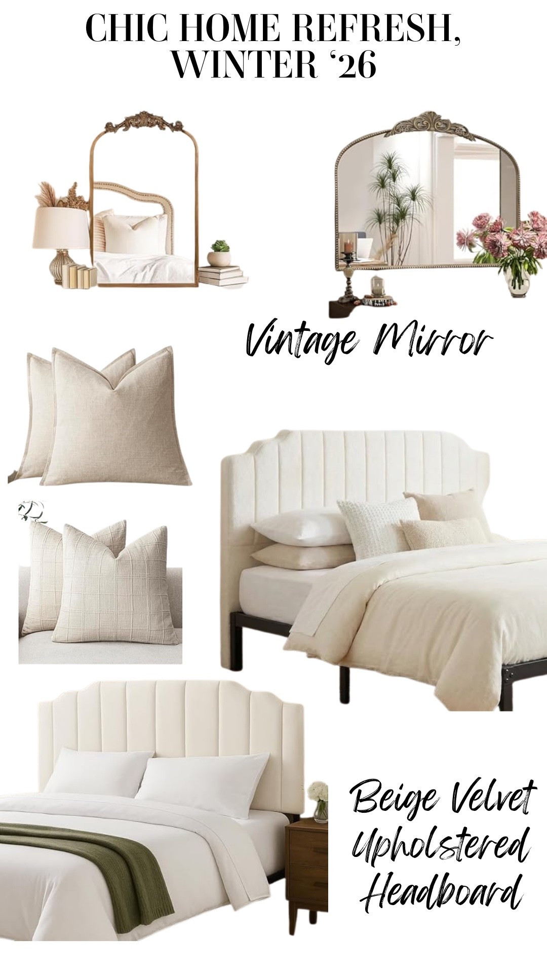 Chic Home Refresh, Winter 2026! Shop My Classic Chic, Neutral Beige Winter White Palette for easy home decor and bedroom updates this year. 
Shop my LTK home LTK seasonal home refresh picks LTK Storytime - what is your home refresh item this year? 

#LTKHome #LTKSeasonal