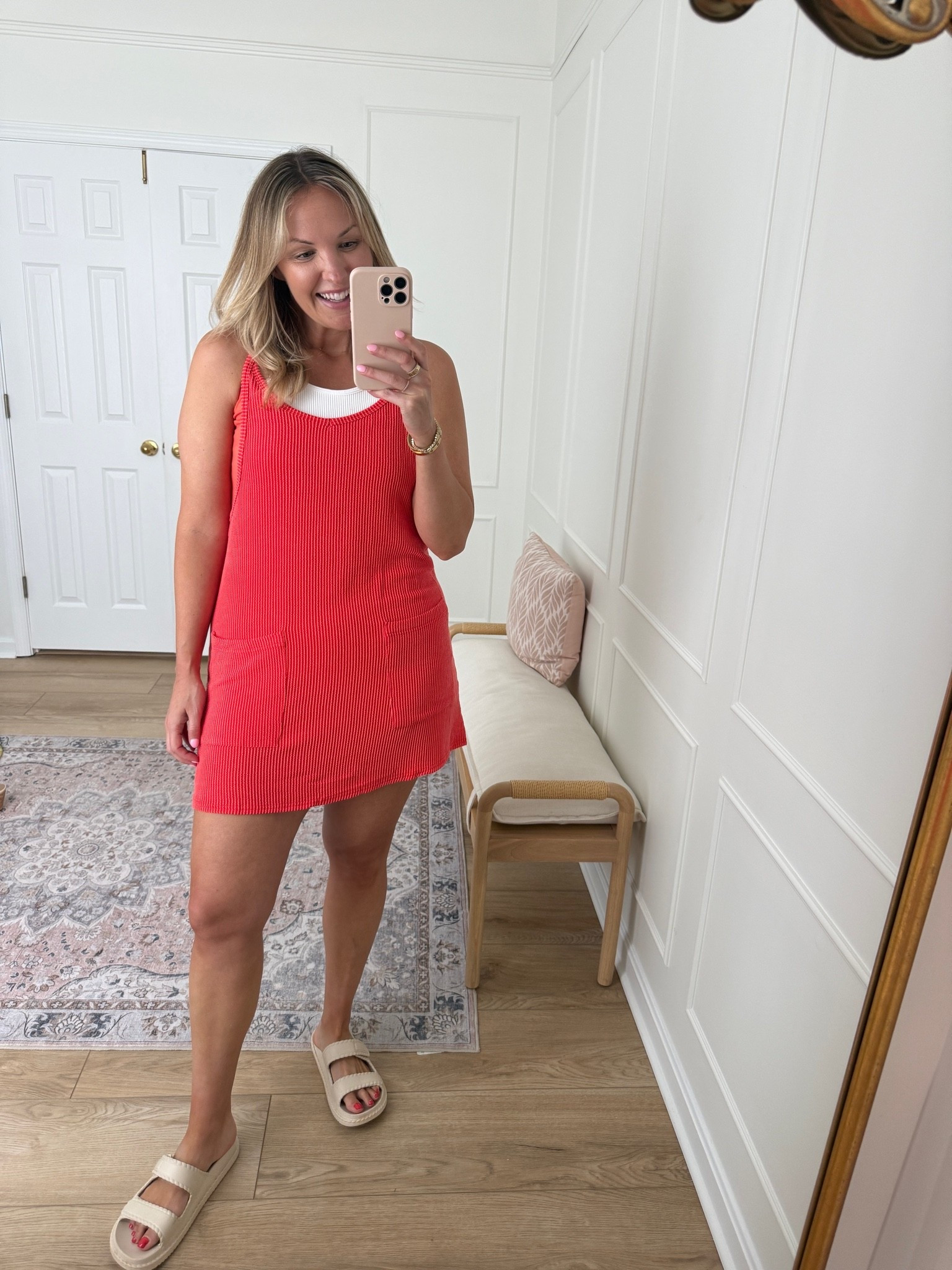 Athletic dress with built in shorts - wearing a med