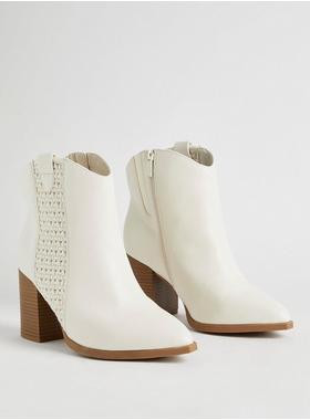 Lattice Heeled Western Bootie (WW) | Torrid (US & Canada)